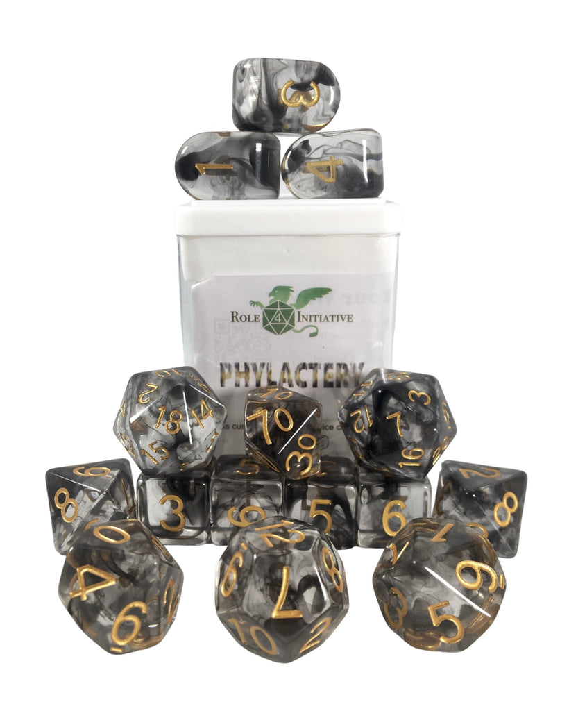 Dice Set of 15 w/ Arch'd4 in box