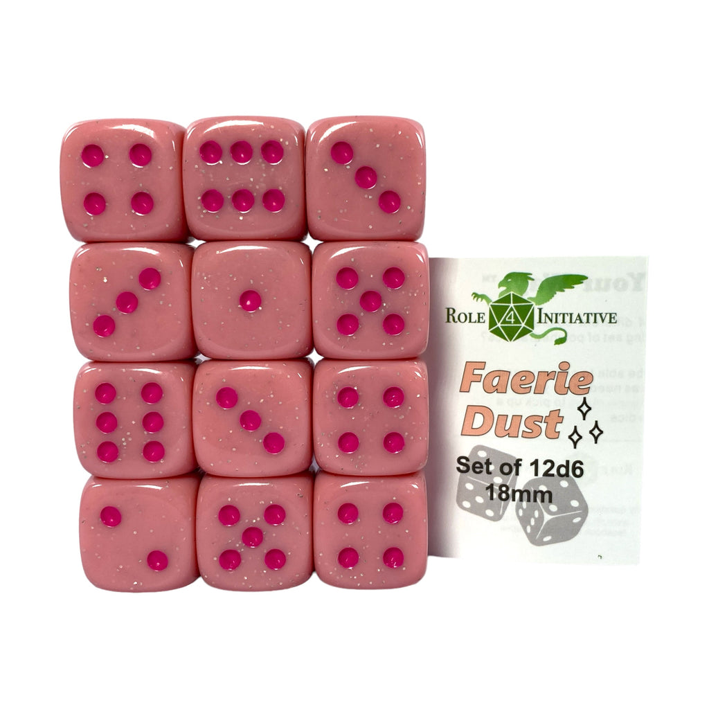 Faerie Dust - Set of 12d6 pips 18mm Dice