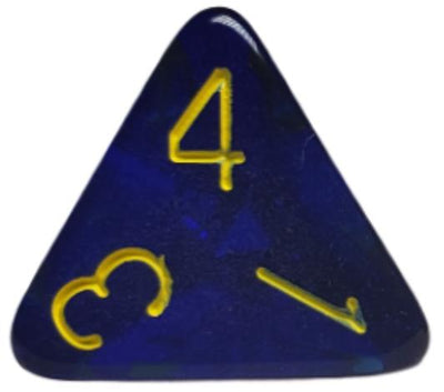 Translucent Dark Blue w/ Yellow Ink  
