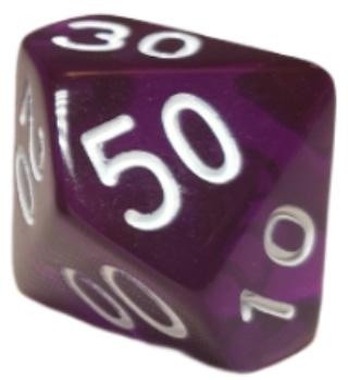 Translucent Dark Purple w/ White Ink  