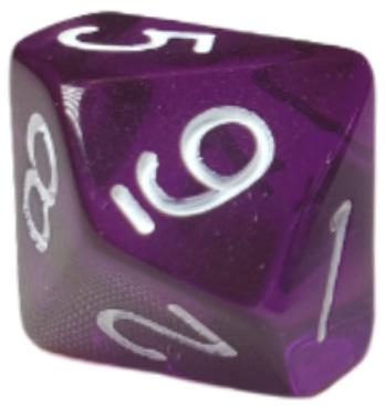 Translucent Dark Purple w/ White Ink  