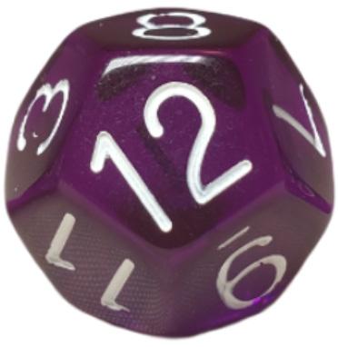 Translucent Dark Purple w/ White Ink  