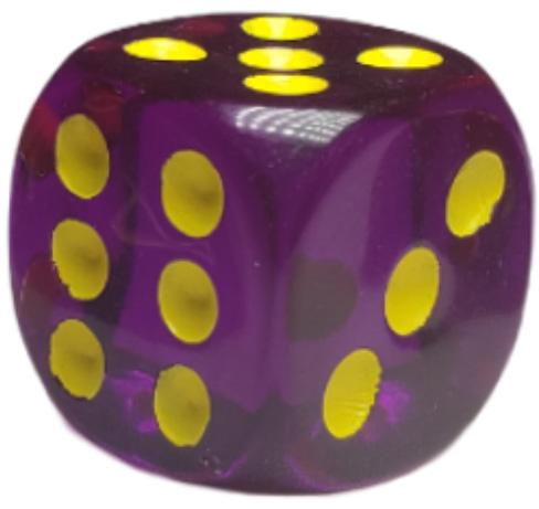 Dice d6 pips 18mm