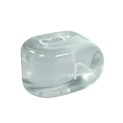 Translucent Clear w/ White  