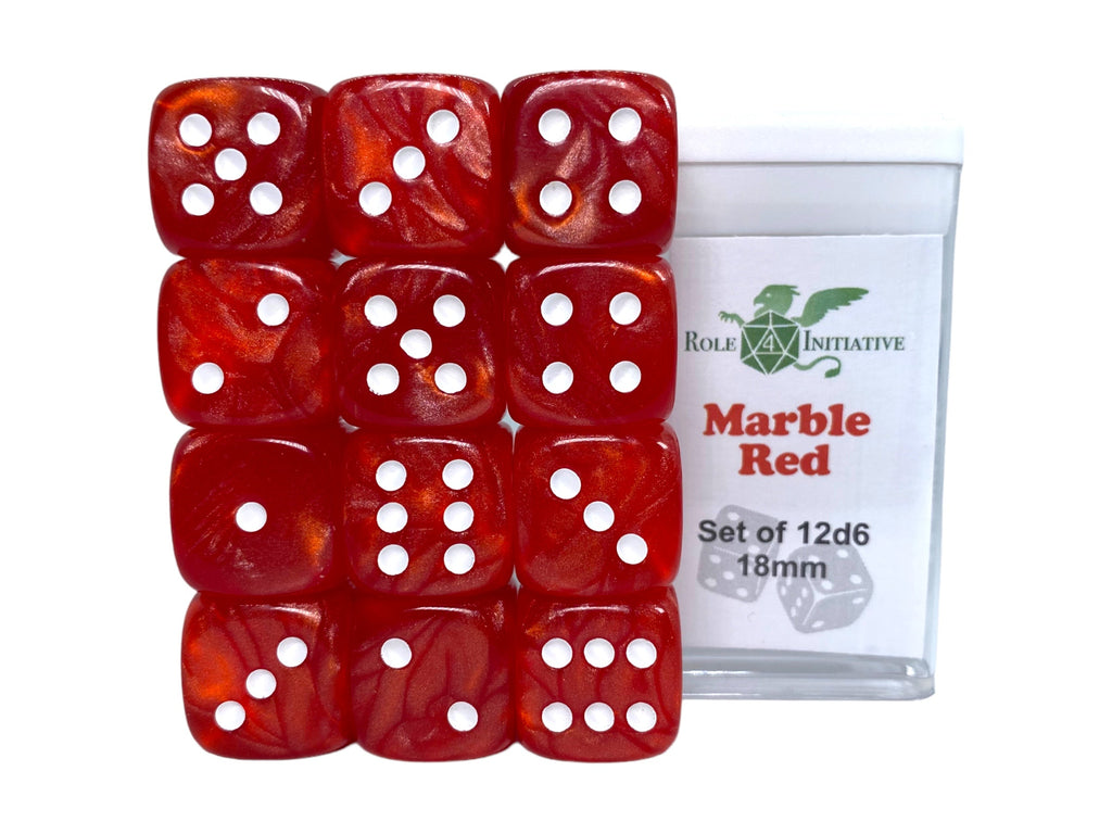 Dice set of 12d6 pipped 18mm