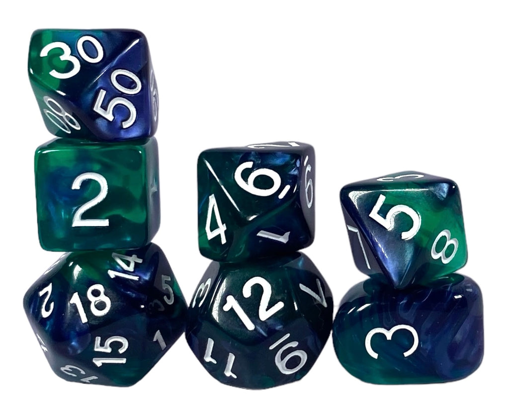 Ocean Deep - set of 7 polyhedral dice