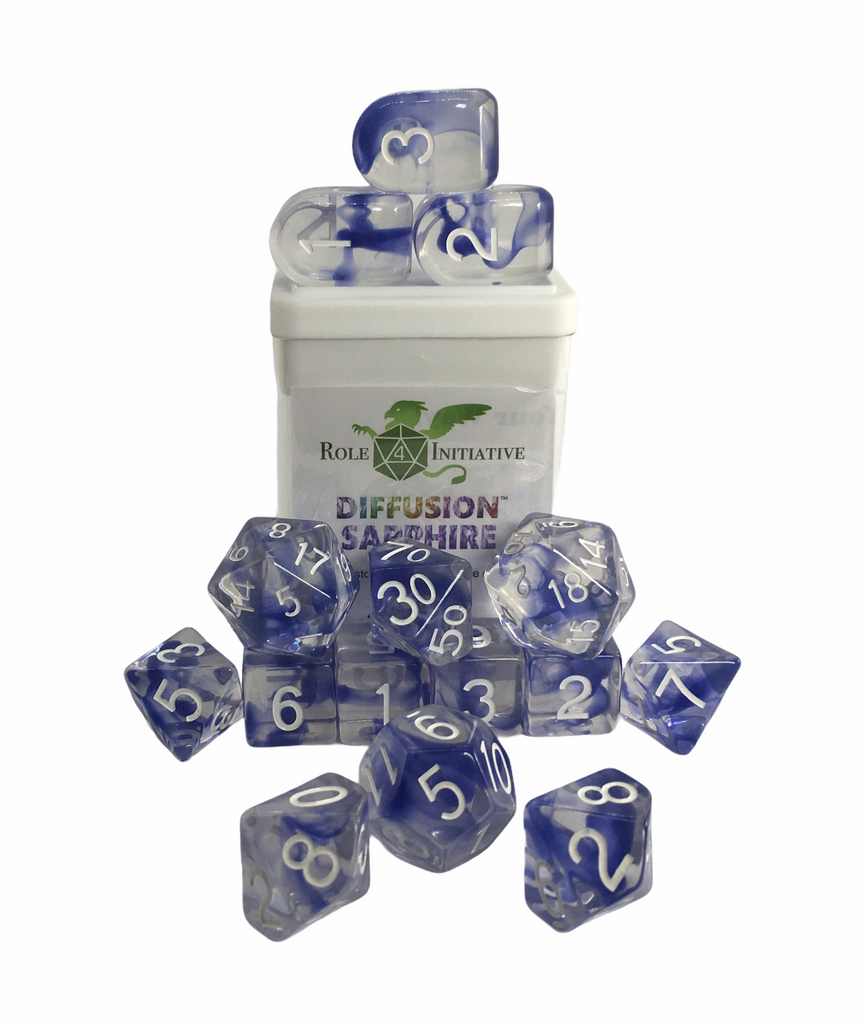 Diffusion Sapphire - Set of 15 Dice