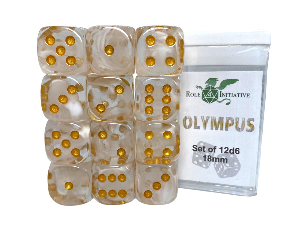 Diffusion Olympus - Set of 12d6 pips 18mm Dice