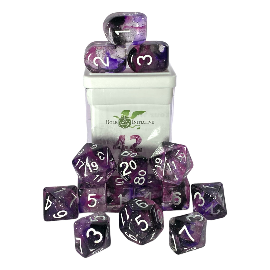 Set of 15 dice in Diffusion Forty Two