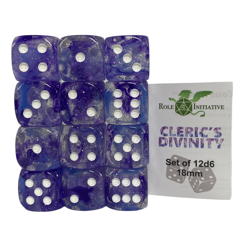 12d6p dice Sets 18mm in various Diffusion colors Classes & Creature