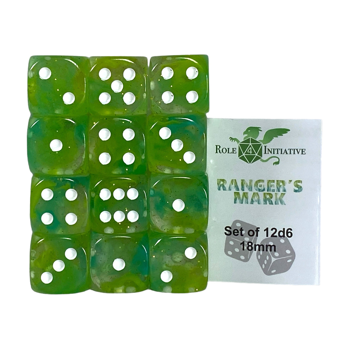 Diffusion Ranger's Mark - Set of 12d6 pips 18mm w/ all pips