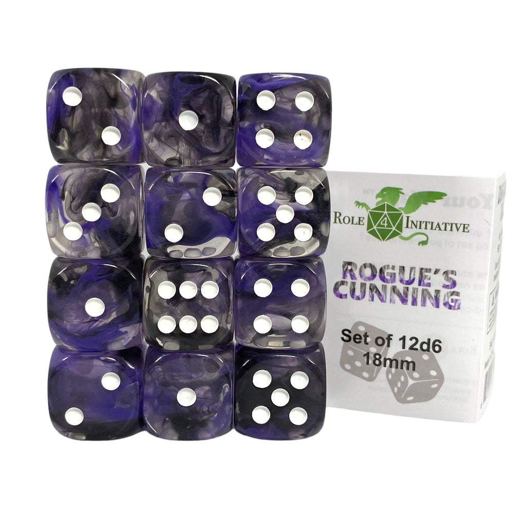 12d6p dice Sets 18mm in various Diffusion colors Classes & Creature