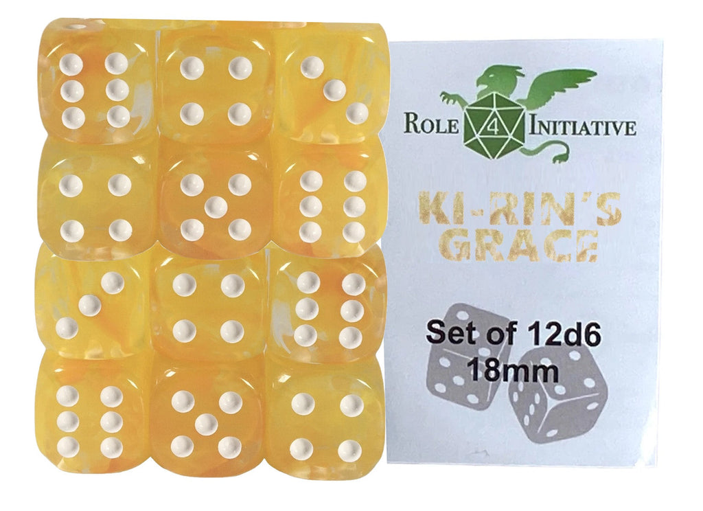 Diffusion Ki Rins Grace - Set of 12d6 pips 18mm w/ all pips