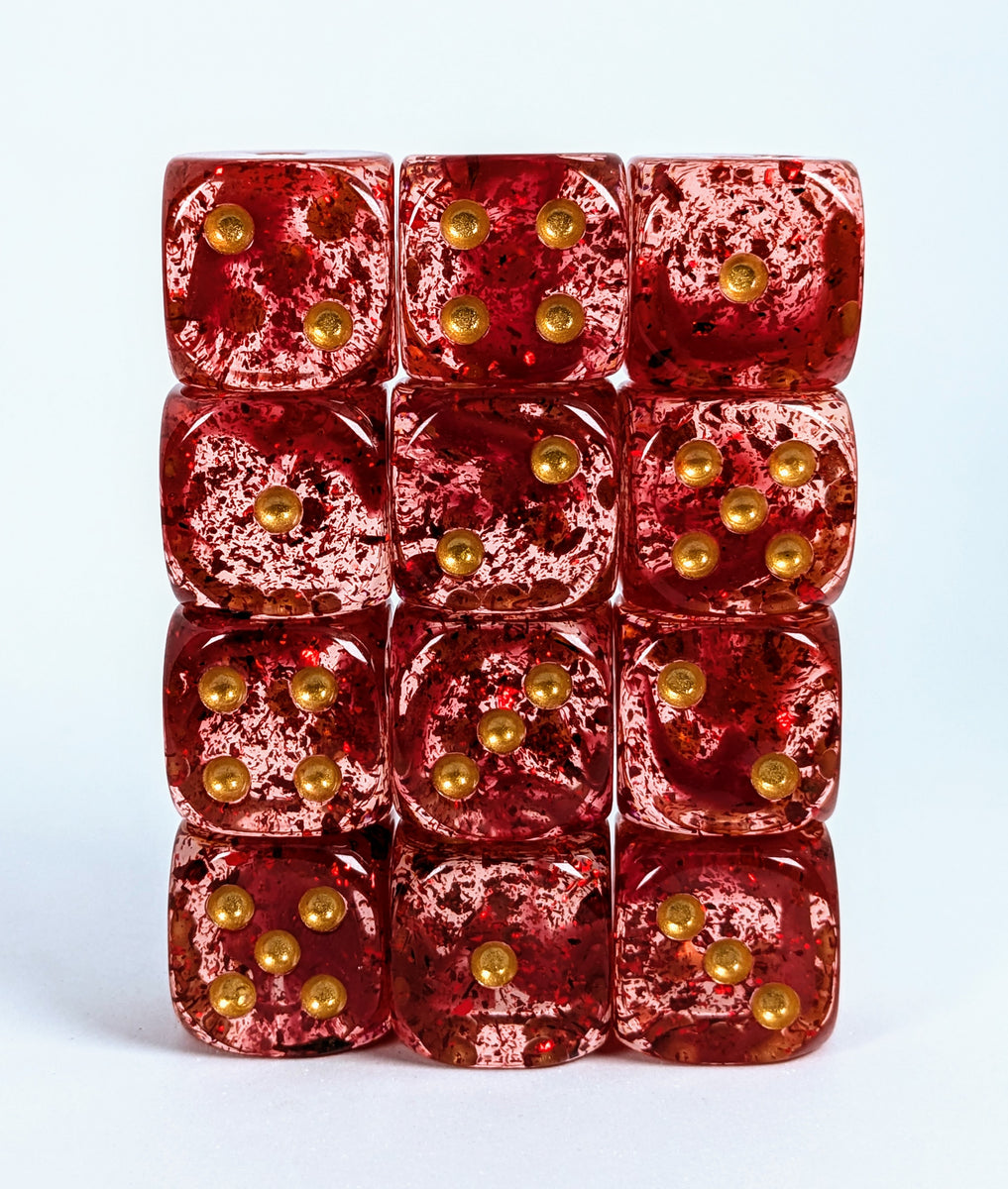 Diffusion Alchemist's Stone - Set of 12d6 pips 18mm