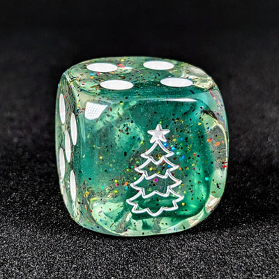  HoliDice Christmas Tree d6 pipped w/ symbol