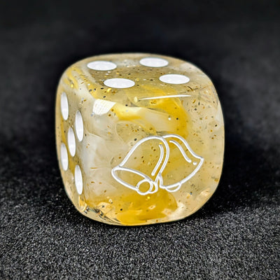 Holidice Silver & Gold d6 pipped w/ symbol