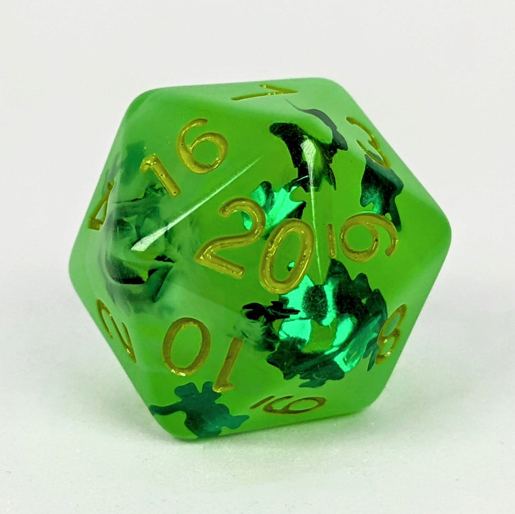 Lit Leprechaun - 30mm XL d20 w/ symbol