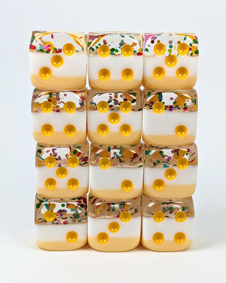 Diffusion Birthday Wishes - Set of 12d6 pips 18mm