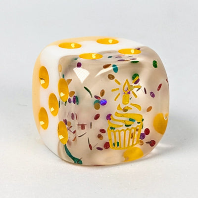  Birthday Wishes  d6 pips 18mm w/ symbol