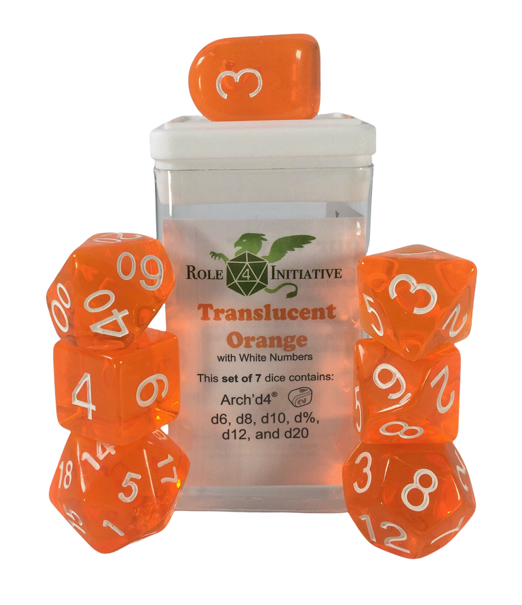Translucent Orange with White Ink - Sets