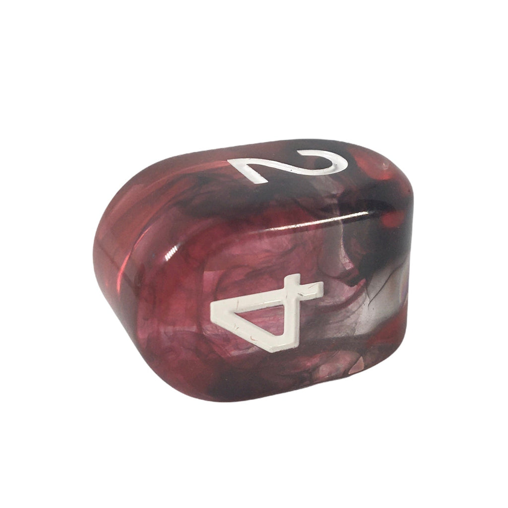 Dice - This modern d4 in Bloodstone is optimized for best visibility with numbers on top. The Arch'd4 is easy to pick up and roll too!.