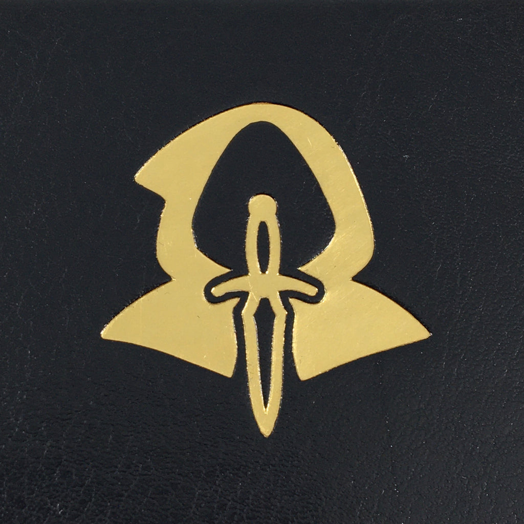 Rogue Symbol Simple Luxury Faux Leather Dice Box Rolling Tray with Rogue symbol