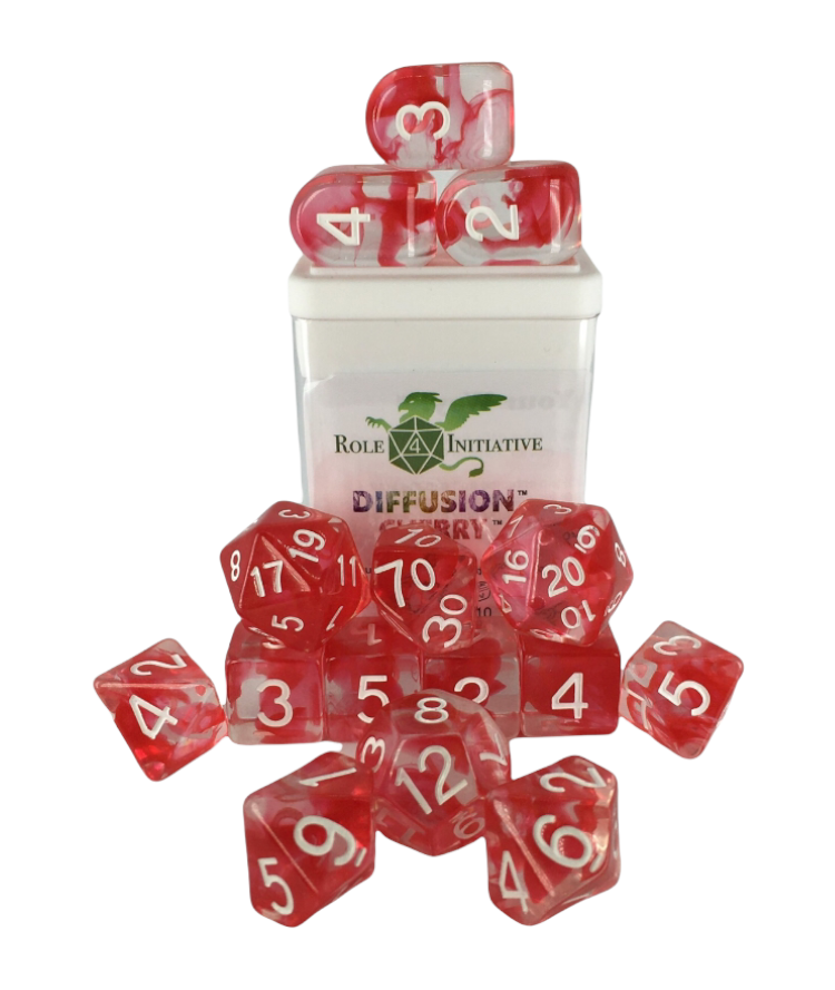 Diffusion Cherry - Set of 15 Dice