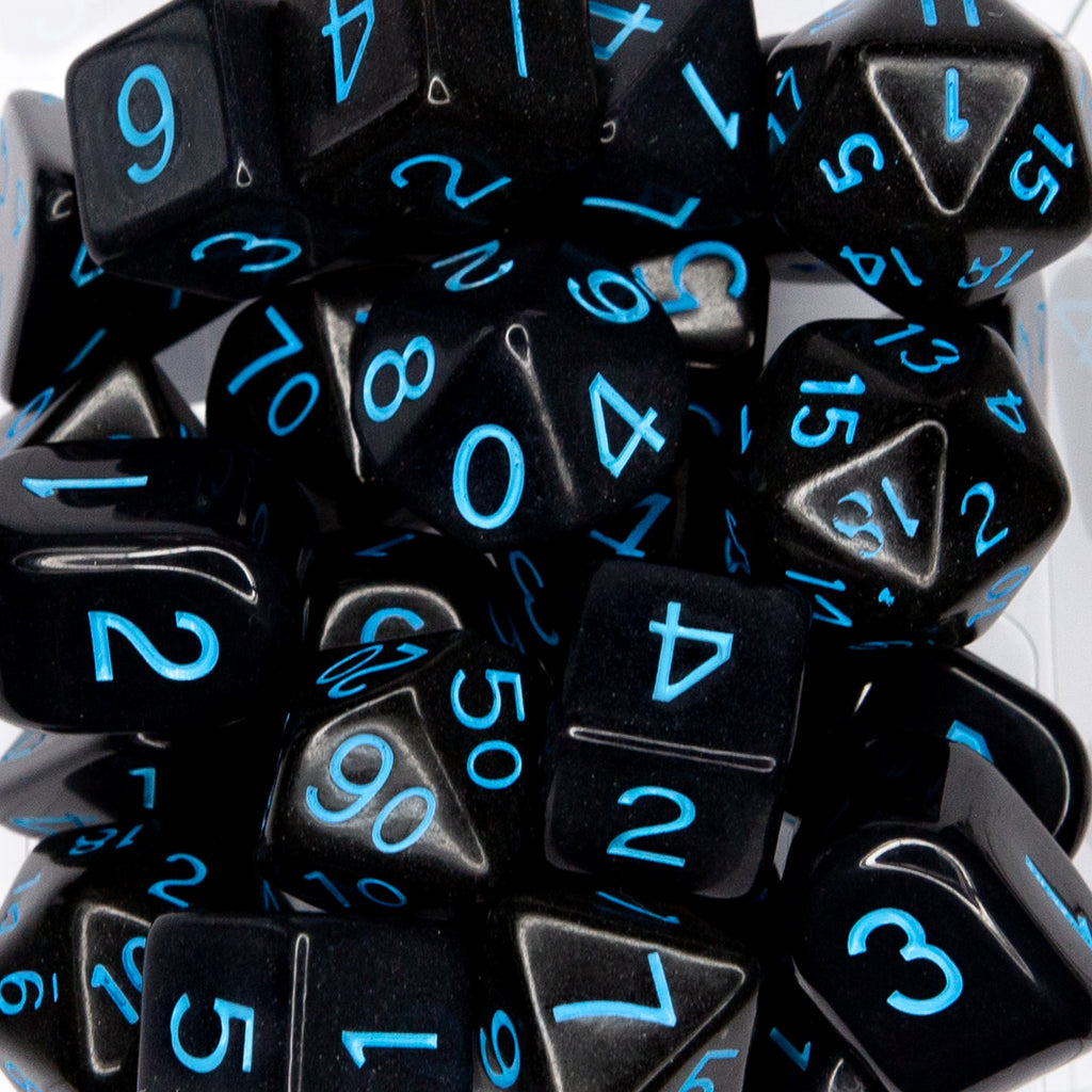 Opaque Black with Light Blue Ink 