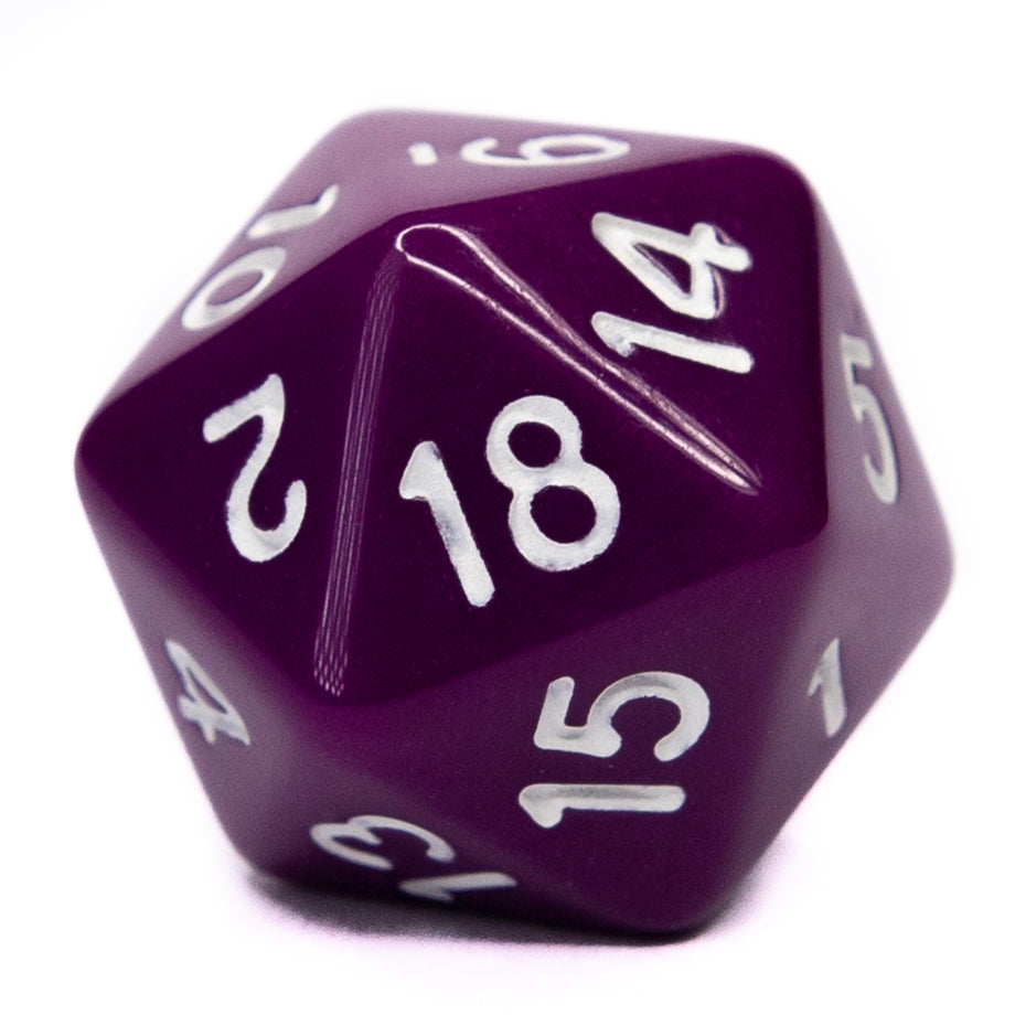 Role 4 Initiative Dungeons Dragons Dice Opaque Dark Purple w/ Yellow Ink -  Sets Singles Set of 7 w/ Arch'd4 in box