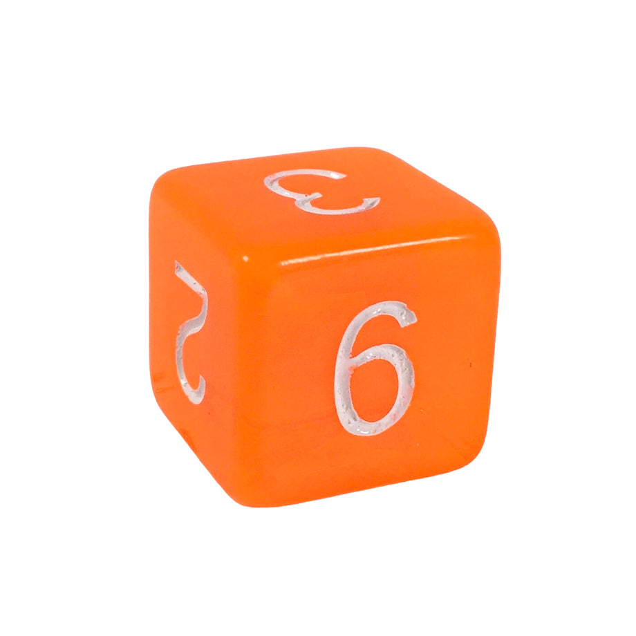 Orange)Dice Kit White Number Dots 30Pcs Dés Portables Multi-usages