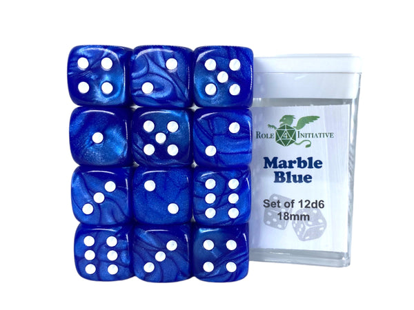 Marble Blue w/ White Ink - Sets & Singles
