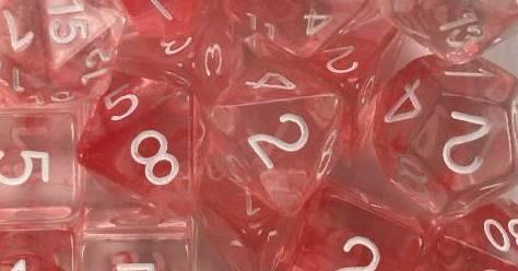 Dice Diffusion Cherry - Sets  Singles Set of 7 w/ Arch'd4 in box