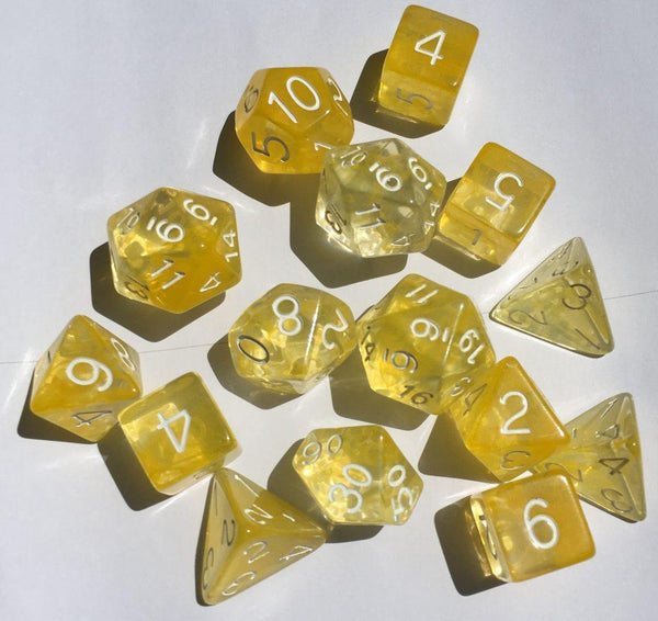 Dice Diffusion Honey Lemon - Sets  Singles Set of 7 w/ Arch'd4 in box