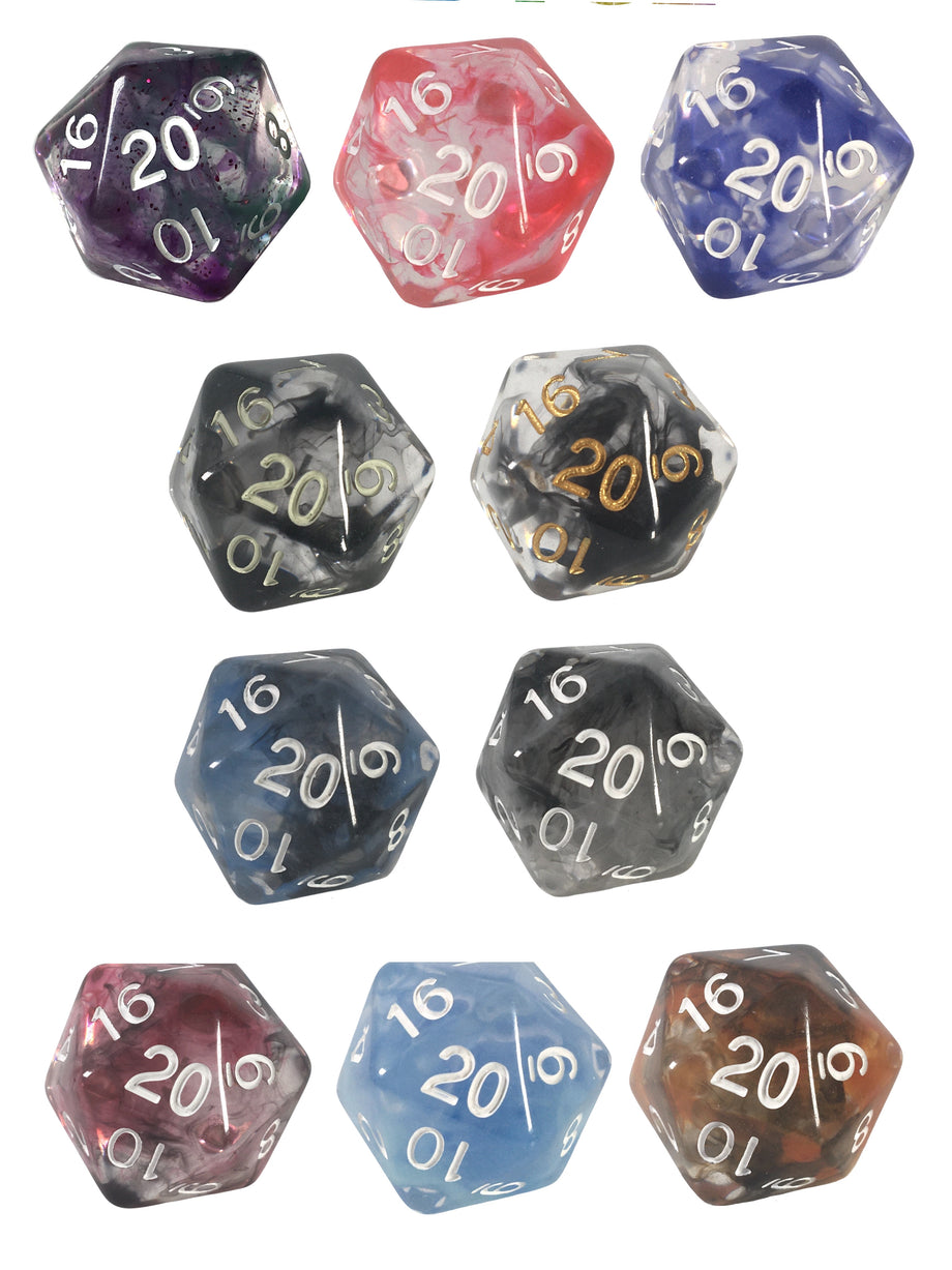 Dice set bundles in assorted styles and colors