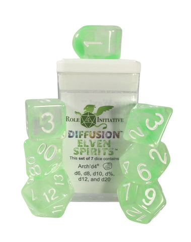 Dice Diffusion Elven Spirits - Sets  Singles Set of 7 w/ Arch'd4 in box
