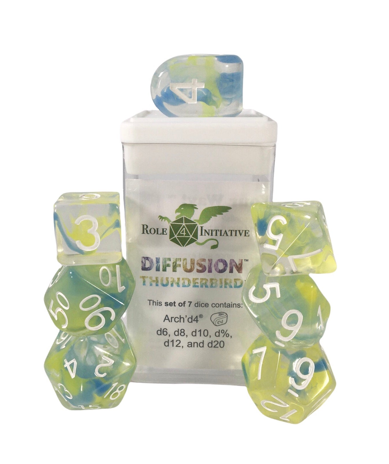 Dice Diffusion Thunderbird - Sets  Singles Set of 7 w/ Arch'd4 in box