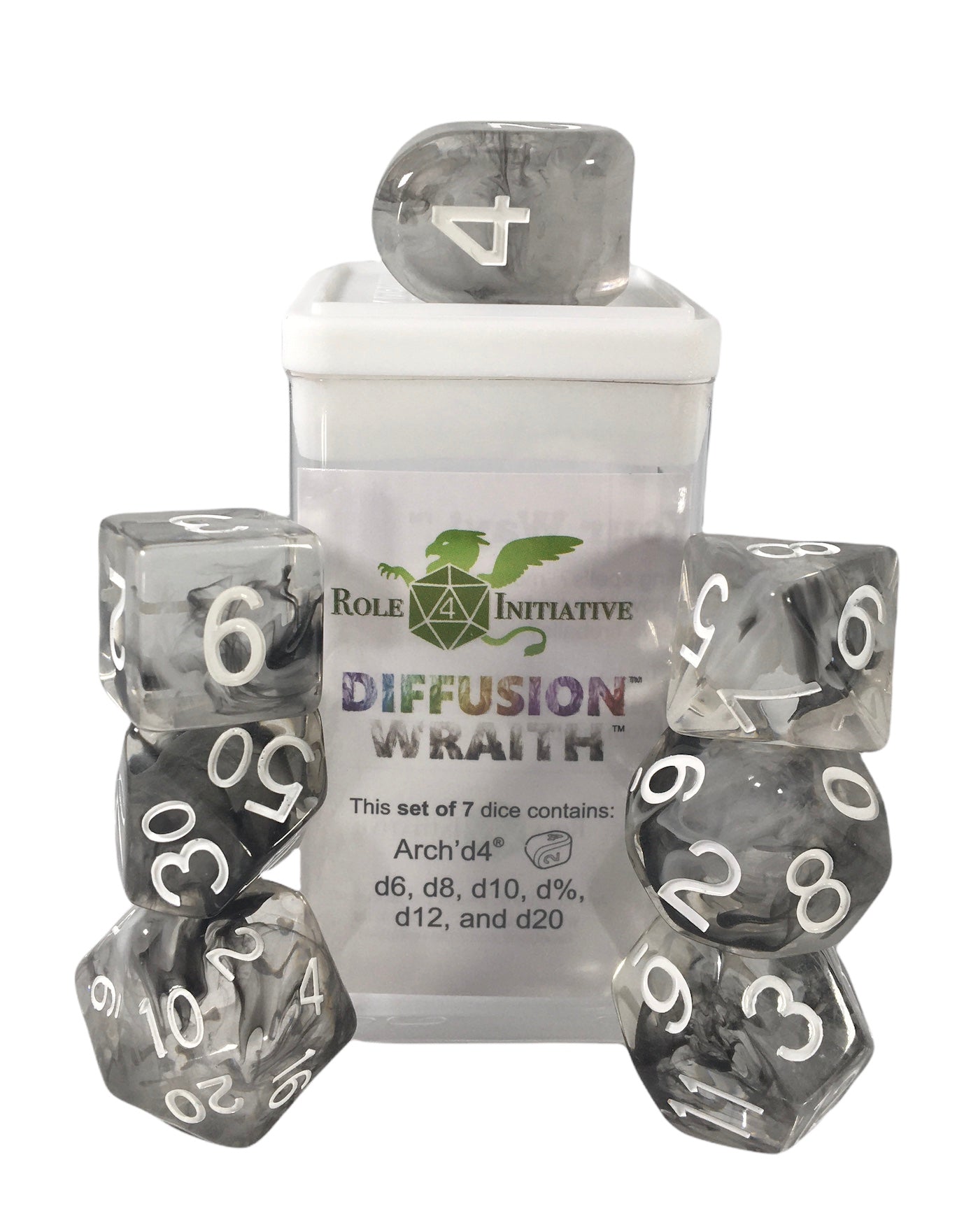Dice Diffusion Wraith - Sets  Singles Set of 7 w/ Arch'd4 in box