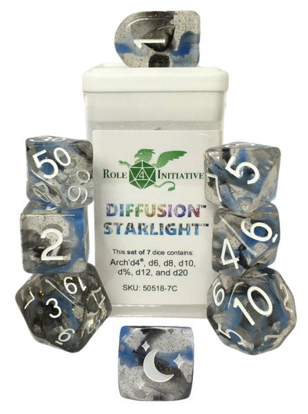 Dice Diffusion Starlight - Sets  Singles Set of 7 w/ Arch'd4 in box