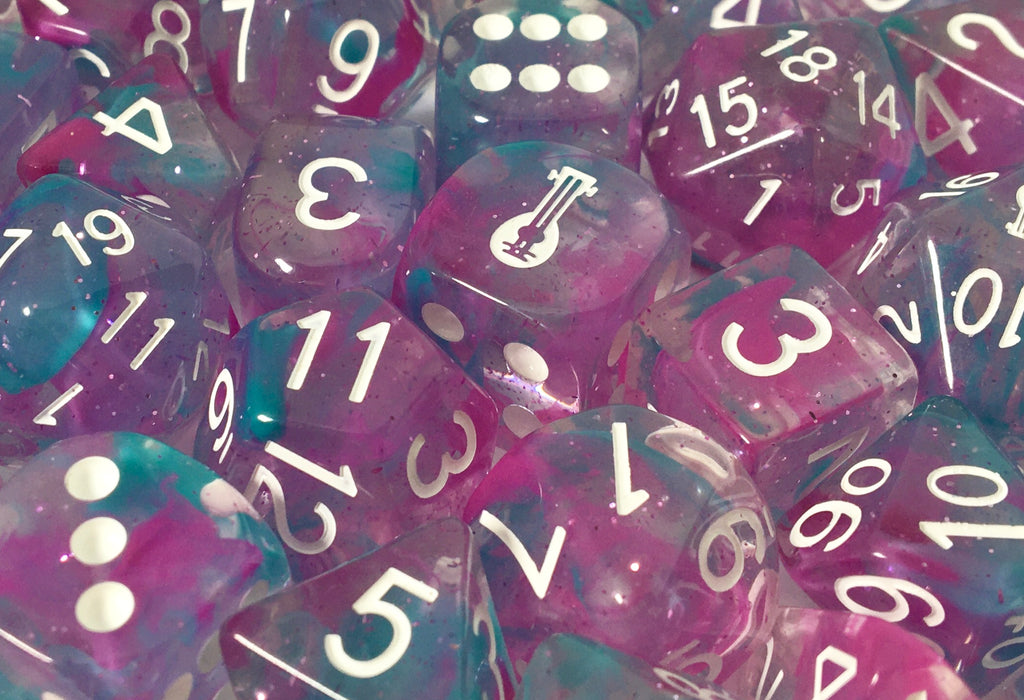 Dice Diffusion Bardic Inspiration - Sets  Singles Set of 7 w/ Arch'd4  all numbers