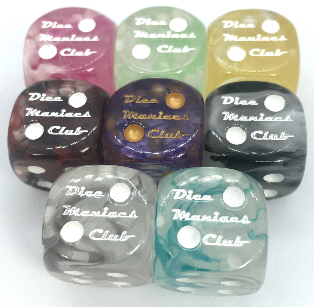  Diffusion 18mm pipped d6 collection Dice Maniacs Club Rainbow 1 limited edition