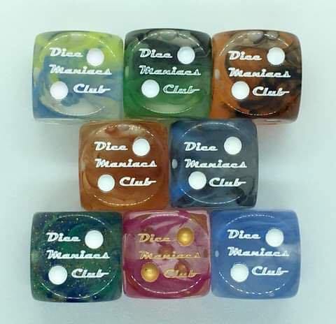  Diffusion 18mm pipped d6 collection Dice Maniacs Club Rainbow 2 limited edition