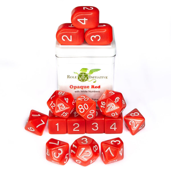 Dice  Opaque Red w/ Black Ink