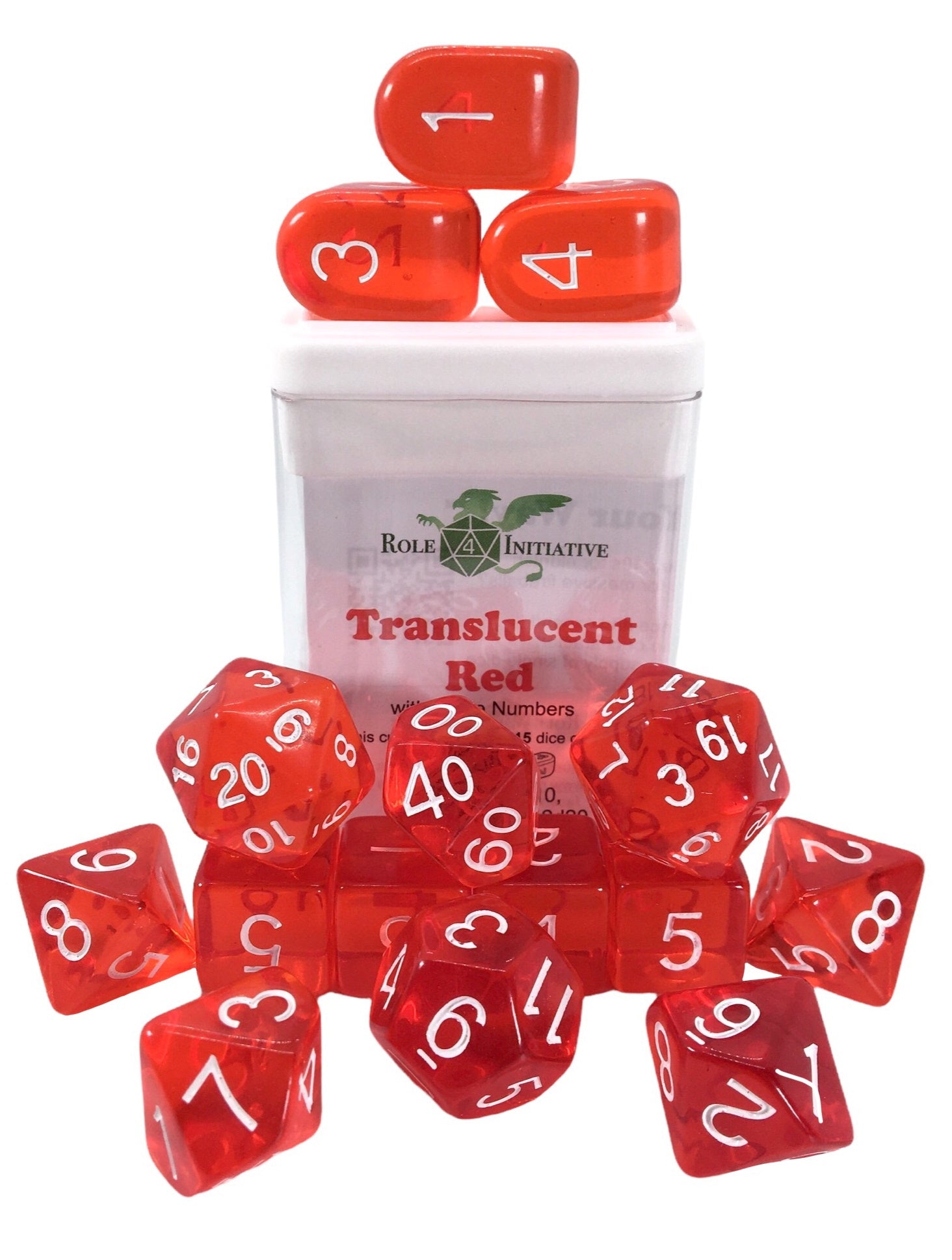 Dice  Translucent Red w/ Gold Ink