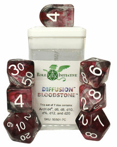 Diffusion Bloodstone Set of 7 dice