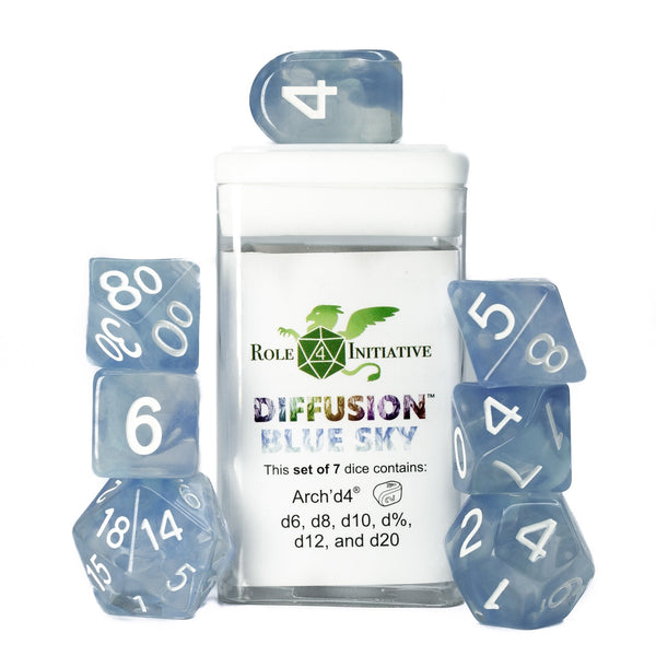 Diffusion Blue Sky Set of 7 dice