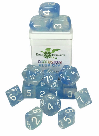 Diffusion Blue Sky Set of 15 dice
