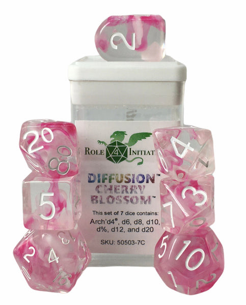 Diffusion Cherry Blossom Set of 7 dice