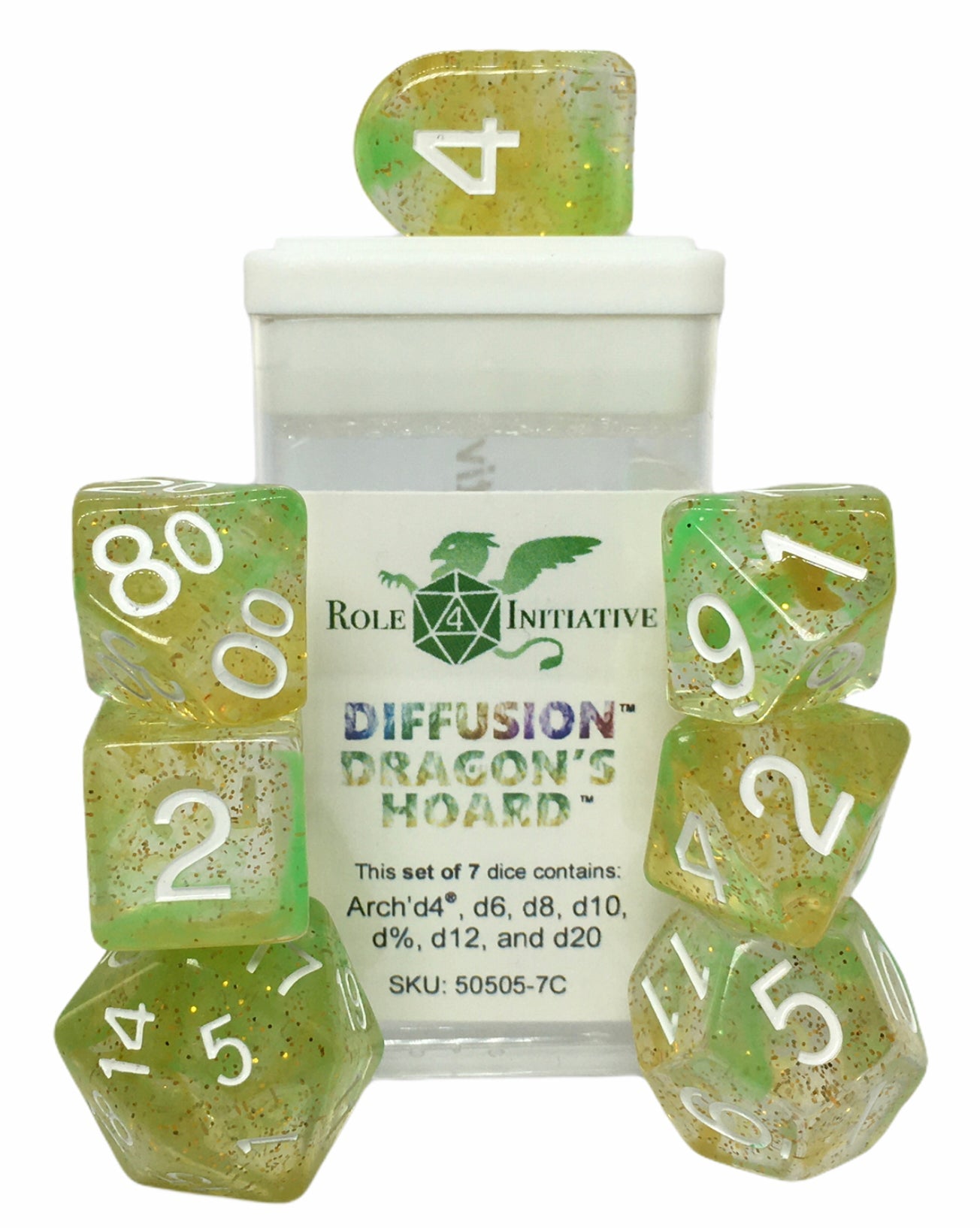 Role 4 Initiative Dungeons Dragons Dice Diffusion Bloodstone - Sets Singles  Set of 7 w/ Arch'd4 in box