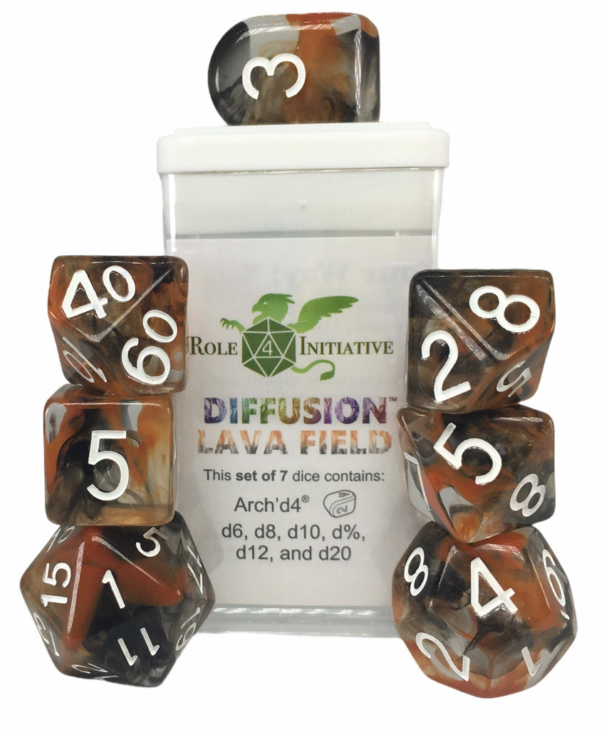 Diffusion Lava Field Set of 7 dice