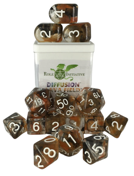 Diffusion Lava Field Set of 15 dice